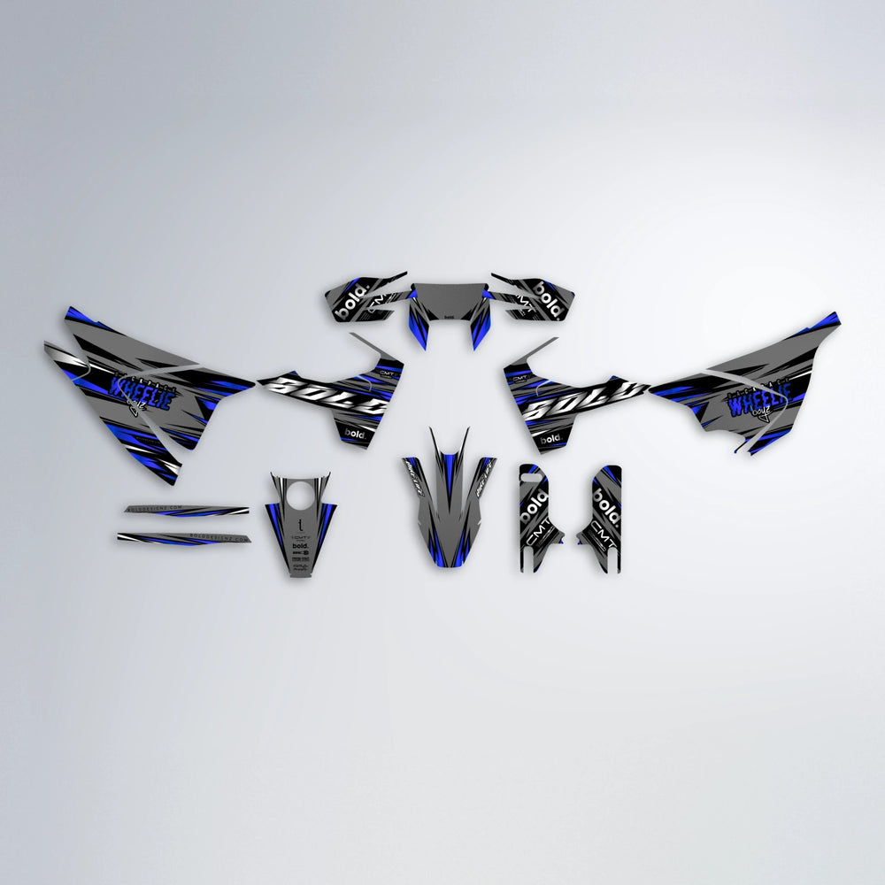 KLING Husqvarna 701 graphics kit parts layout in Blue