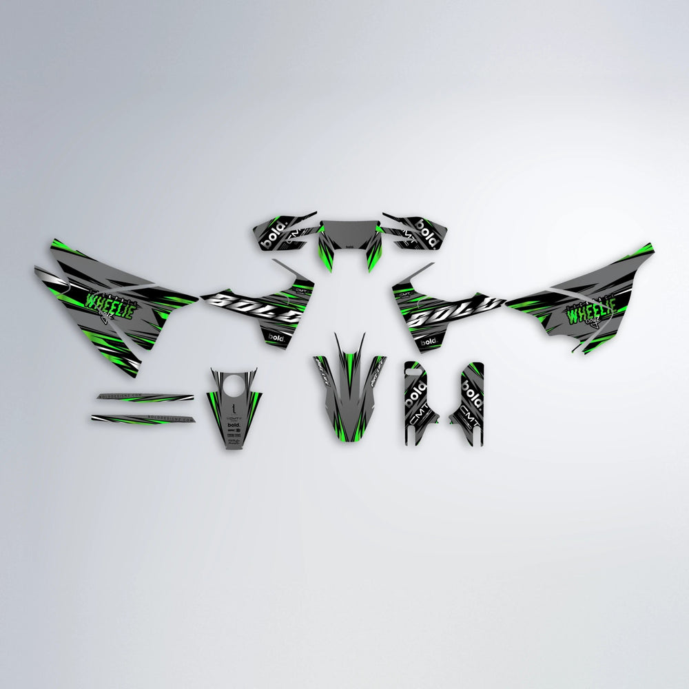 KLING Husqvarna 701 graphics kit parts layout in Green