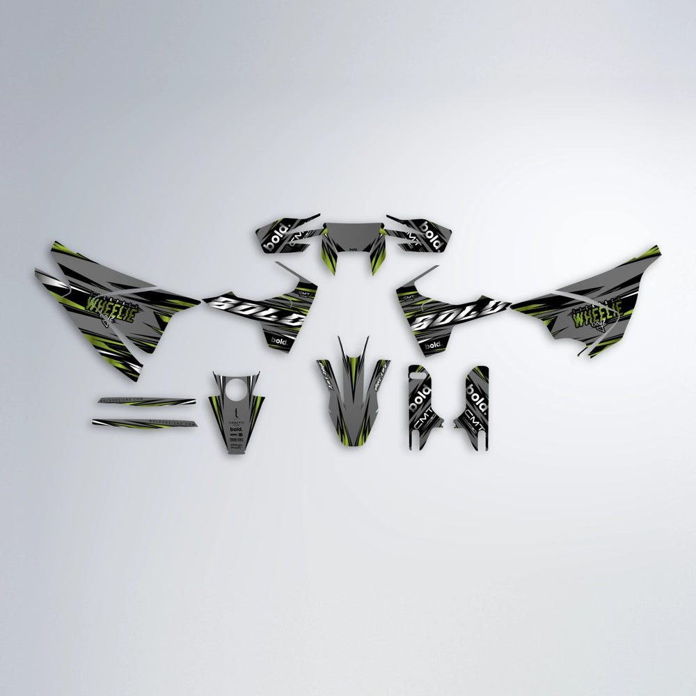 KLING Husqvarna 701 graphics kit parts layout in Olive