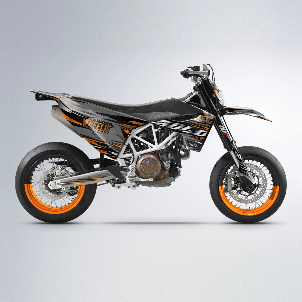 KLING Husqvarna 701 supermoto graphics kit in Orange