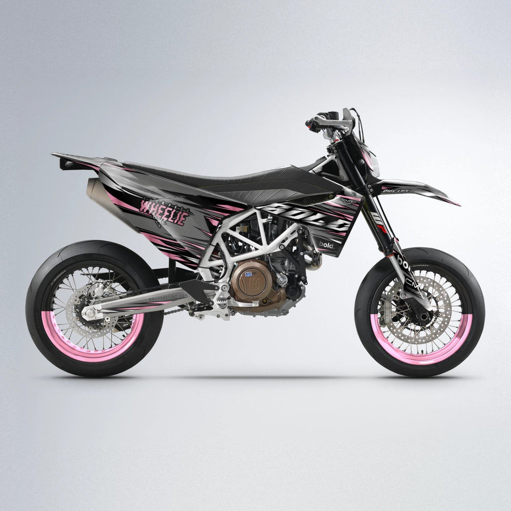 KLING Husqvarna 701 supermoto graphics kit in Sakura Pink
