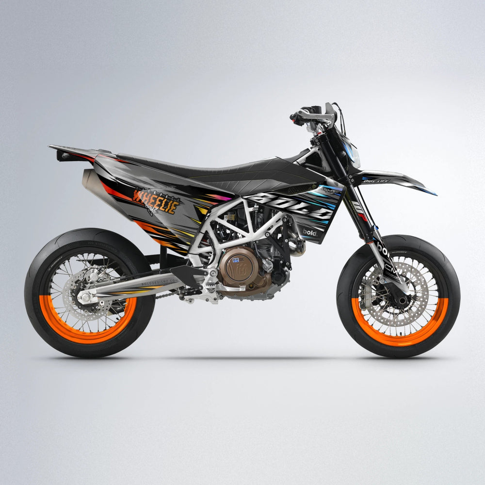 KLING Husqvarna 701 supermoto graphics kit in Sunset Fade