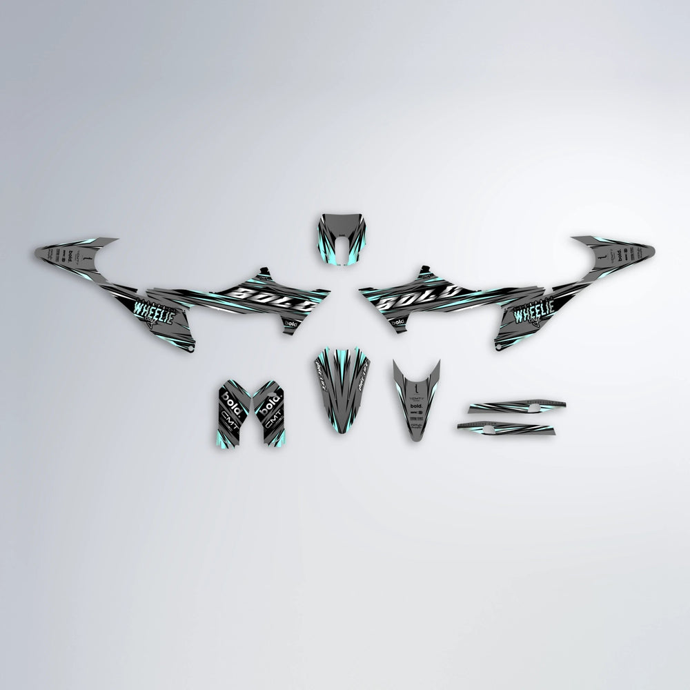 KLING Stark Varg MX graphics kit parts layout in Mint