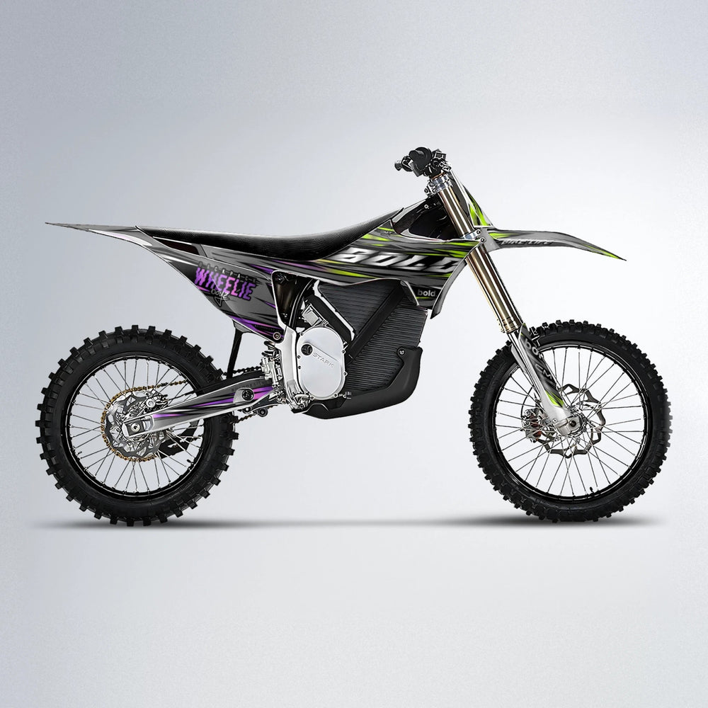 KLING Stark Varg MX motocross graphics kit in Purple & Yellow