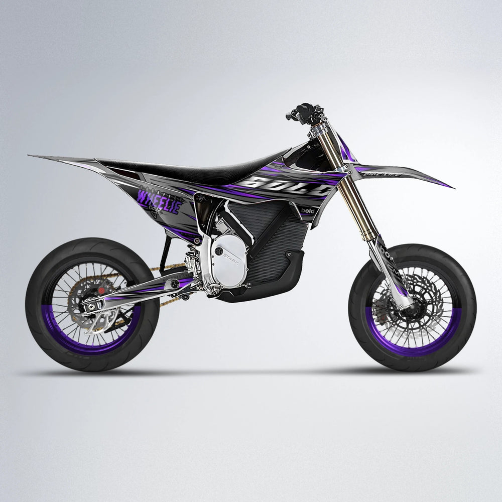 KLING Stark Varg SM supermoto graphics kit in Purple