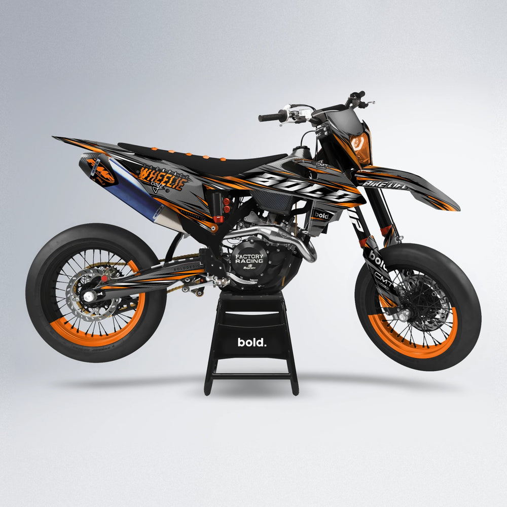 KLING supermoto graphics kit in Orange