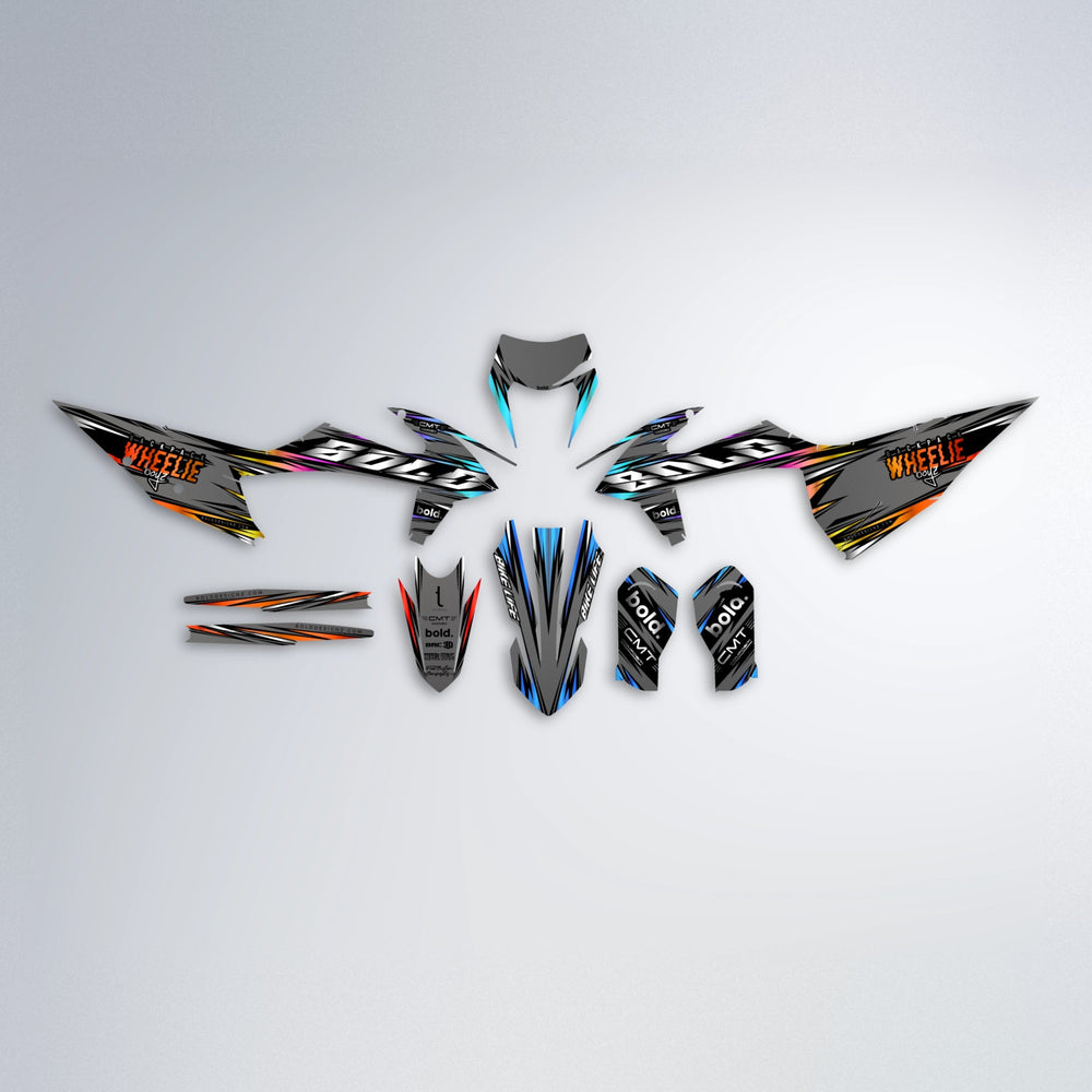 KLING graphics kit parts layout in Sunset Fade