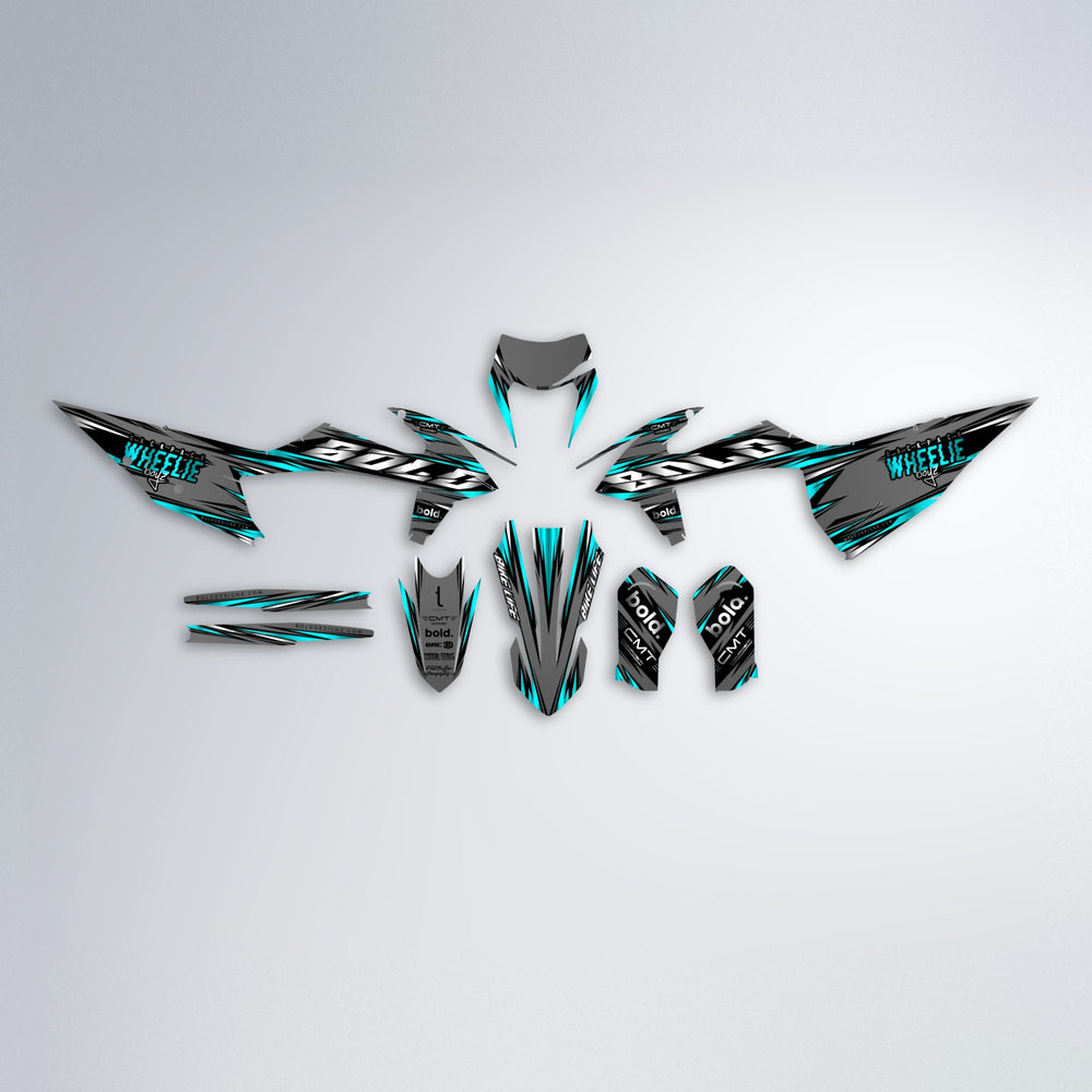 KLING graphics kit parts layout in Teal