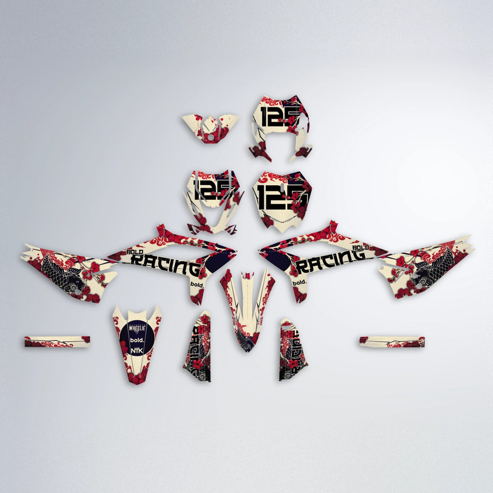 KOI Beta graphics kit parts layout in Black & Red