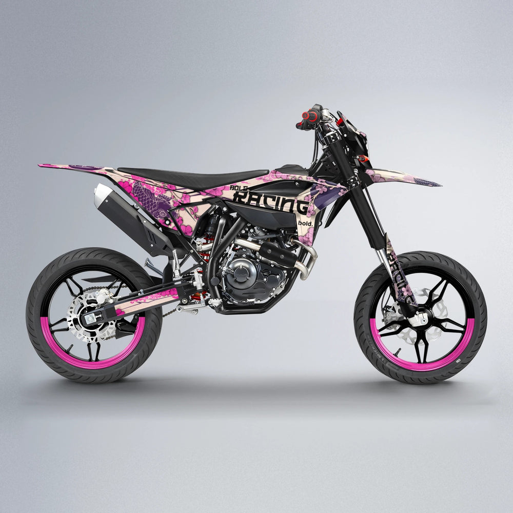 KOI Beta supermoto graphics kit in Flamingo