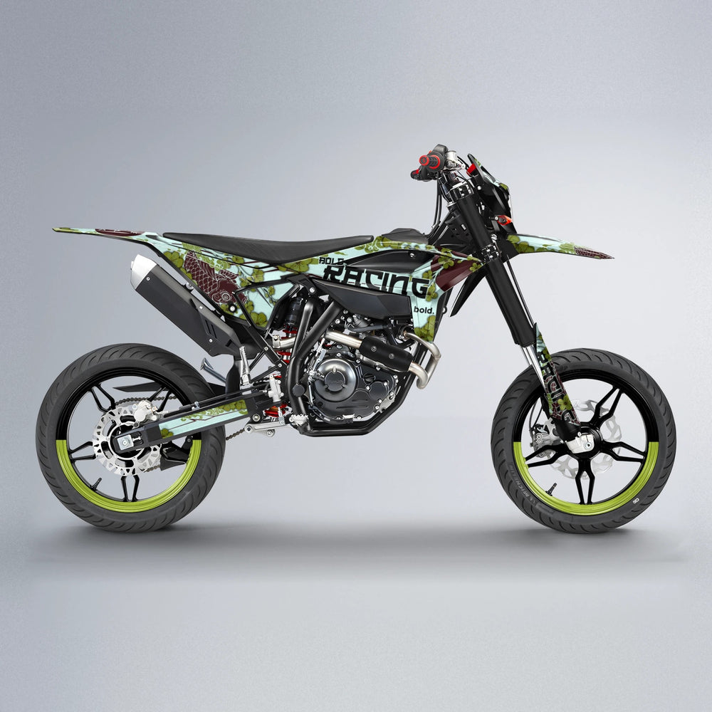 KOI Beta supermoto graphics kit in Olive