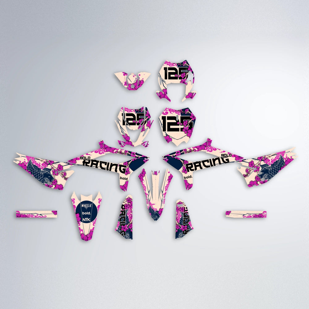 KOI Beta graphics kit parts layout in Pink