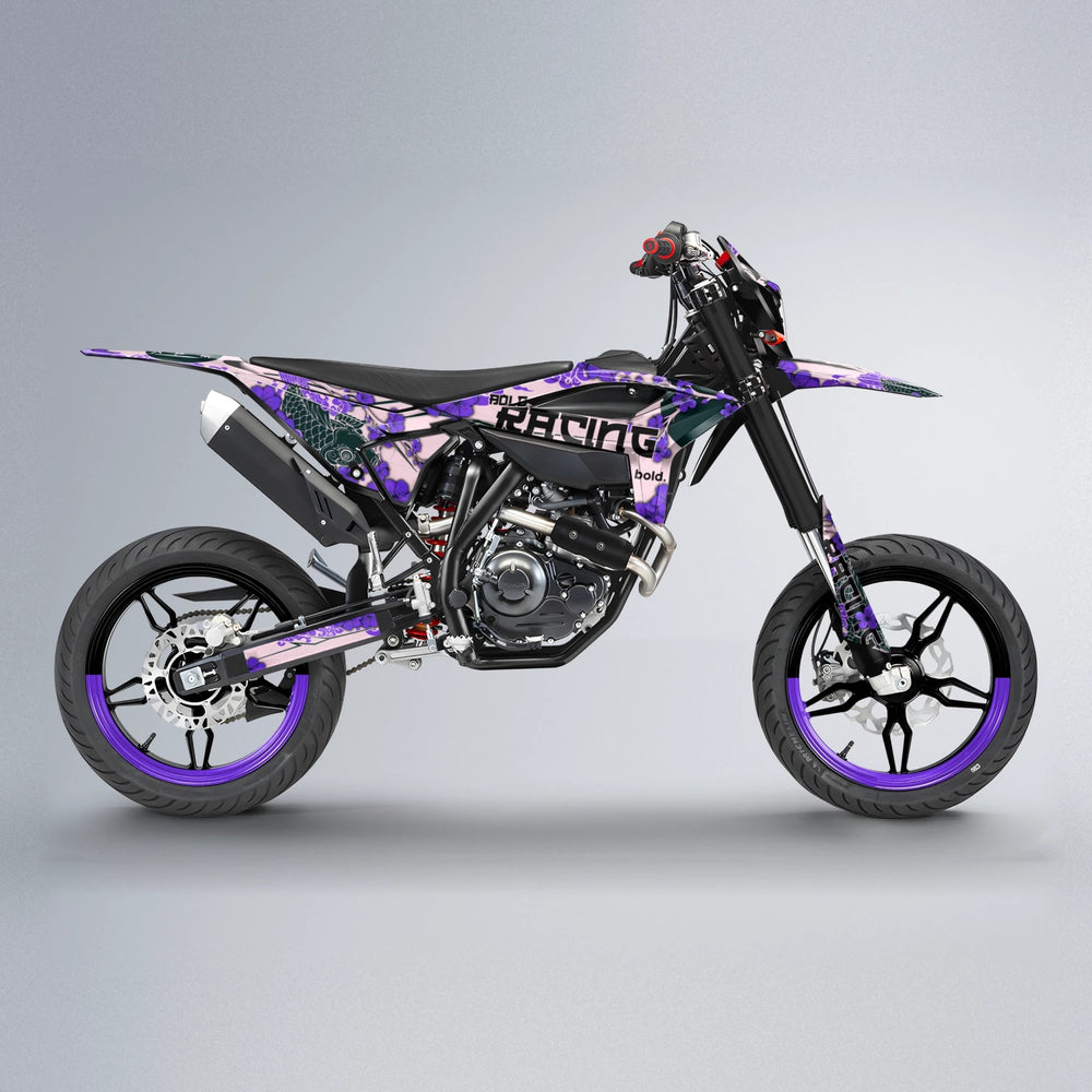 KOI Beta supermoto graphics kit in Purple