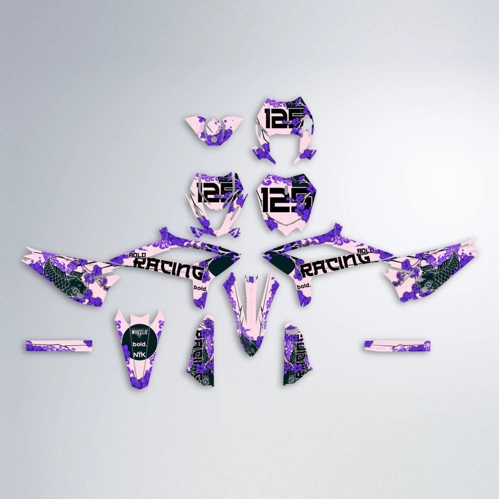 KOI Beta graphics kit parts layout in Purple
