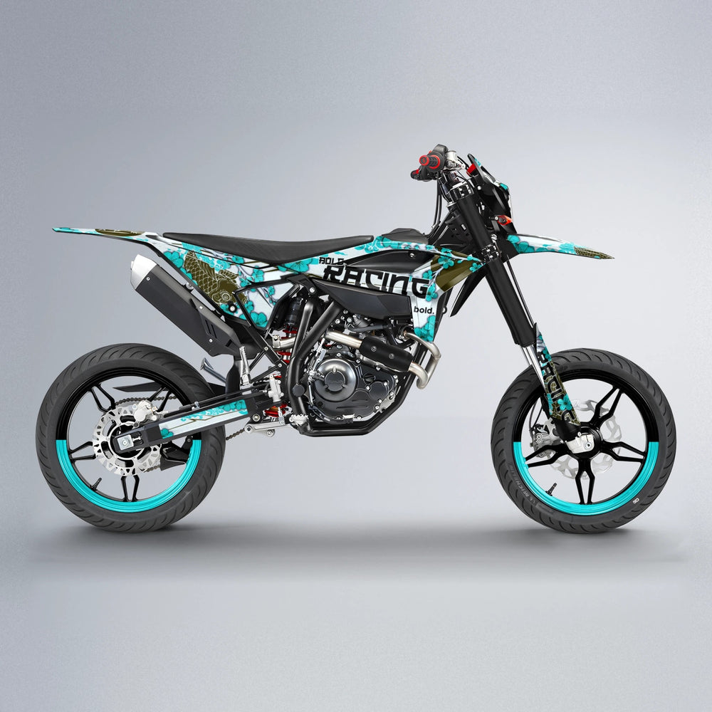 KOI Beta supermoto graphics kit in Teal