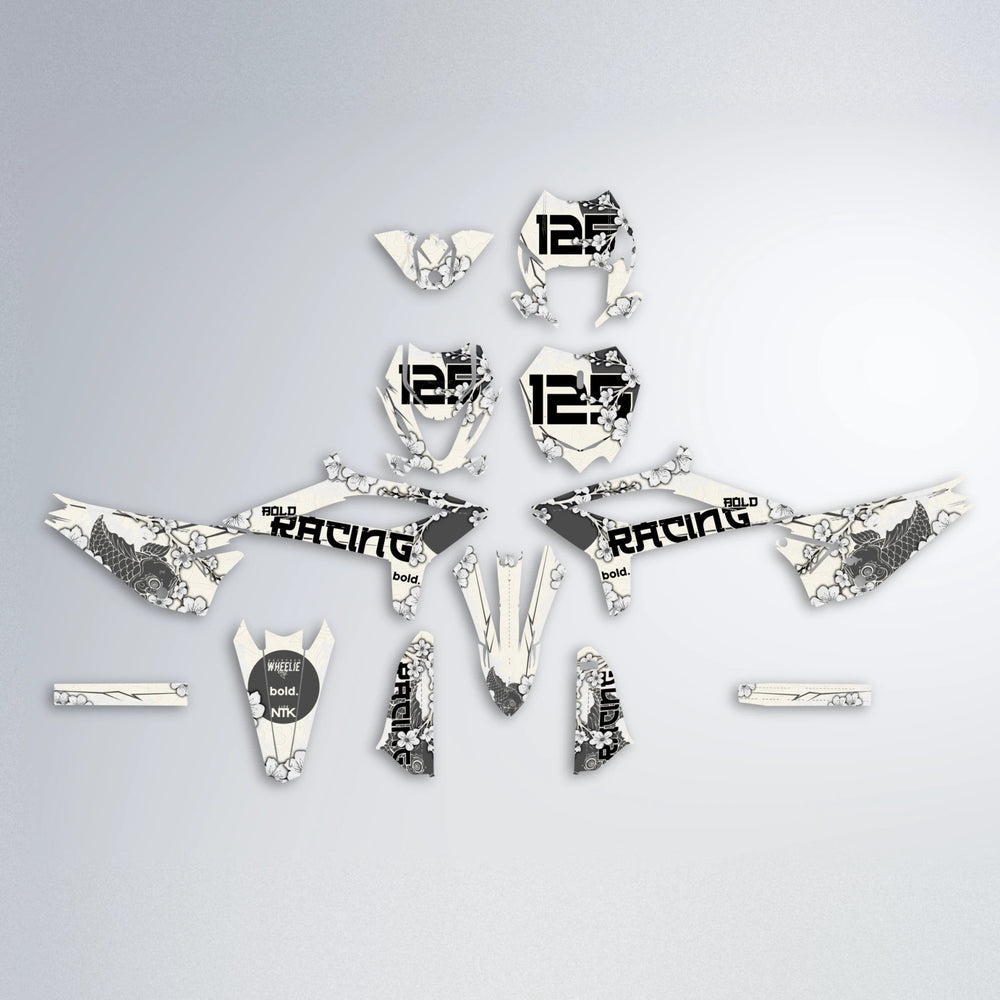 KOI Beta graphics kit parts layout in White