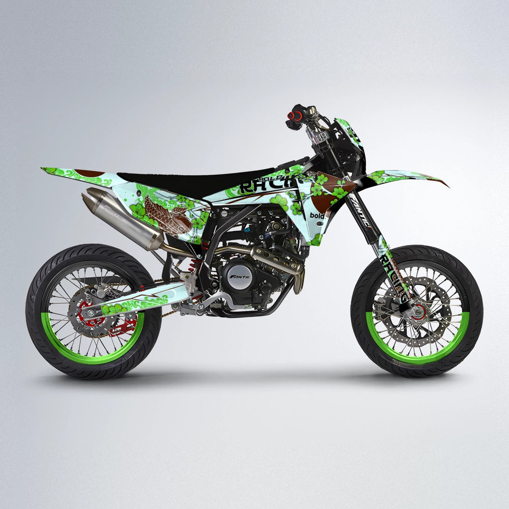 KOI Fantic supermoto graphics kit in Green