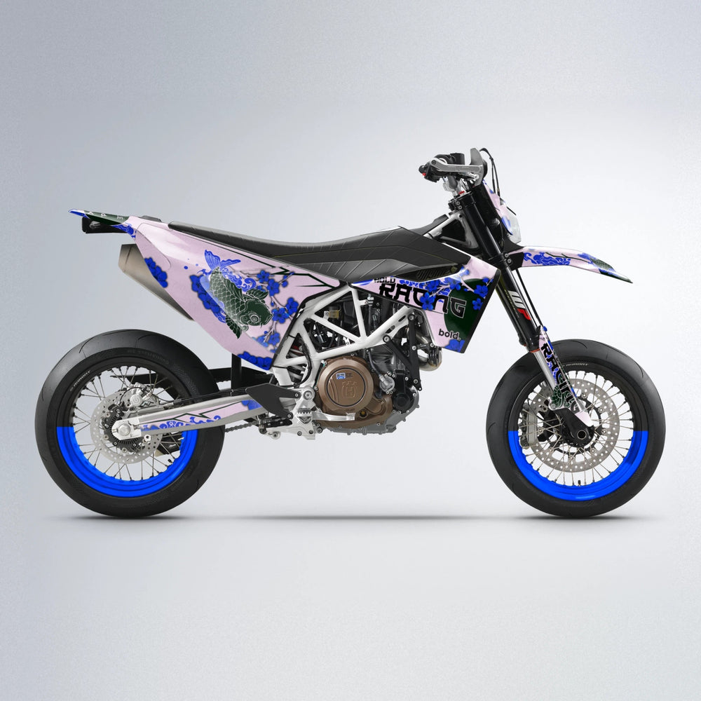 KOI Husqvarna 701 supermoto graphics kit in Blue
