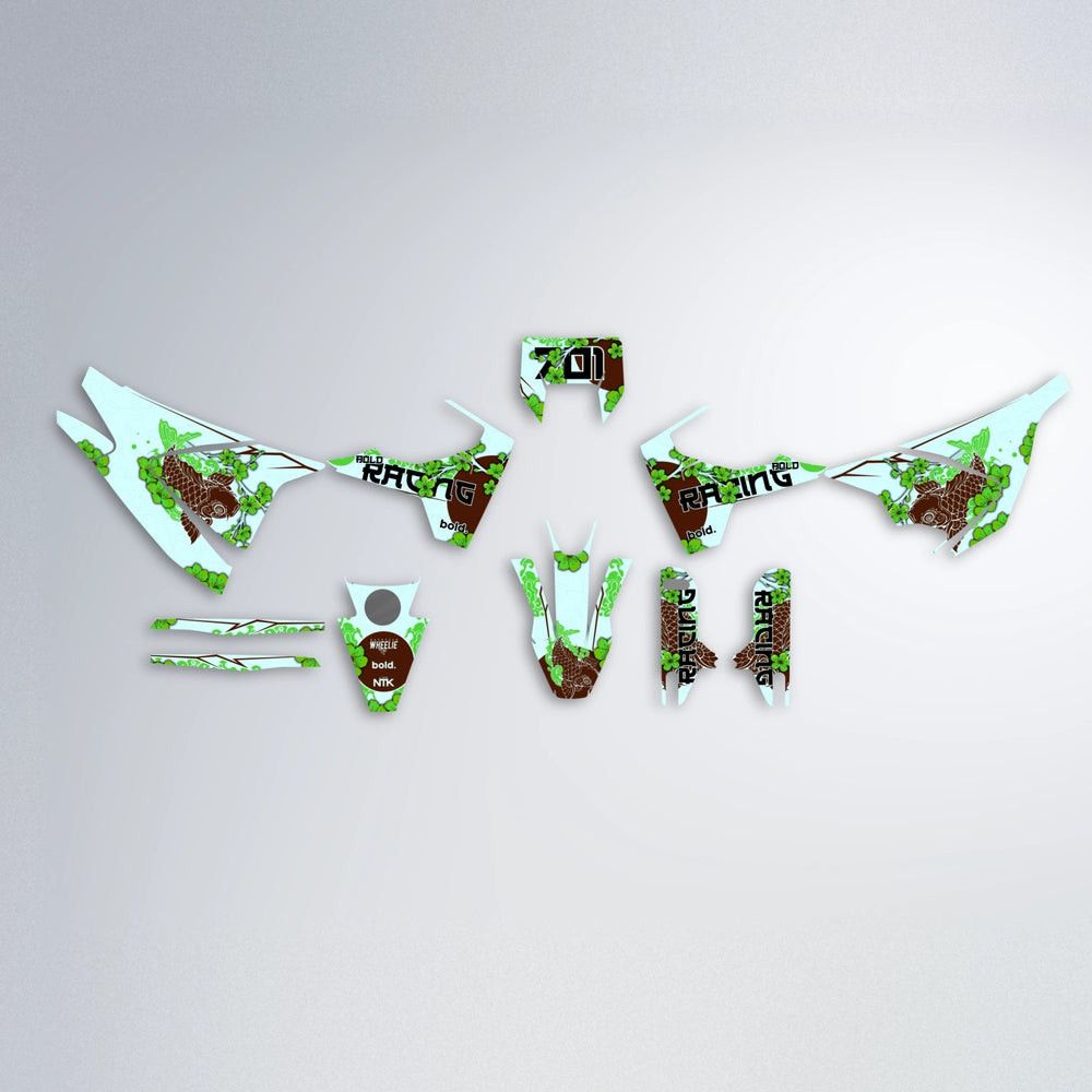 KOI Husqvarna 701 graphics kit parts layout in Green