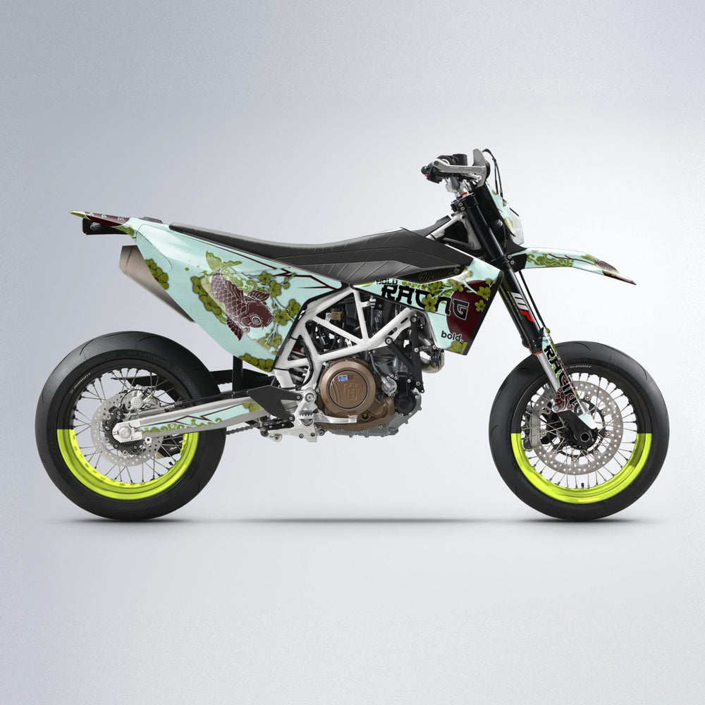 KOI Husqvarna 701 supermoto graphics kit in Olive