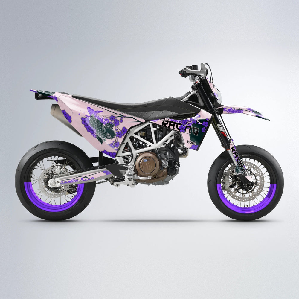KOI Husqvarna 701 supermoto graphics kit in Purple