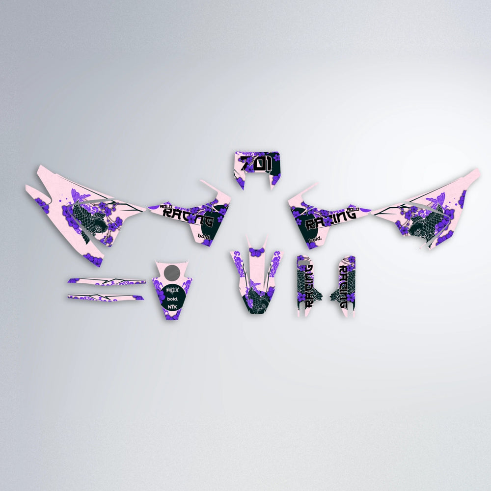 KOI Husqvarna 701 graphics kit parts layout in Purple