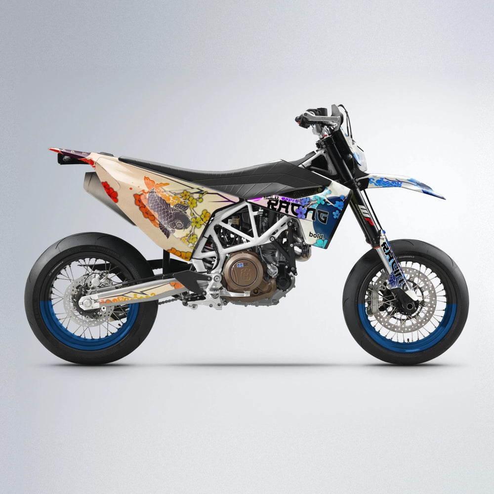 KOI Husqvarna 701 supermoto graphics kit in Sunset Fade