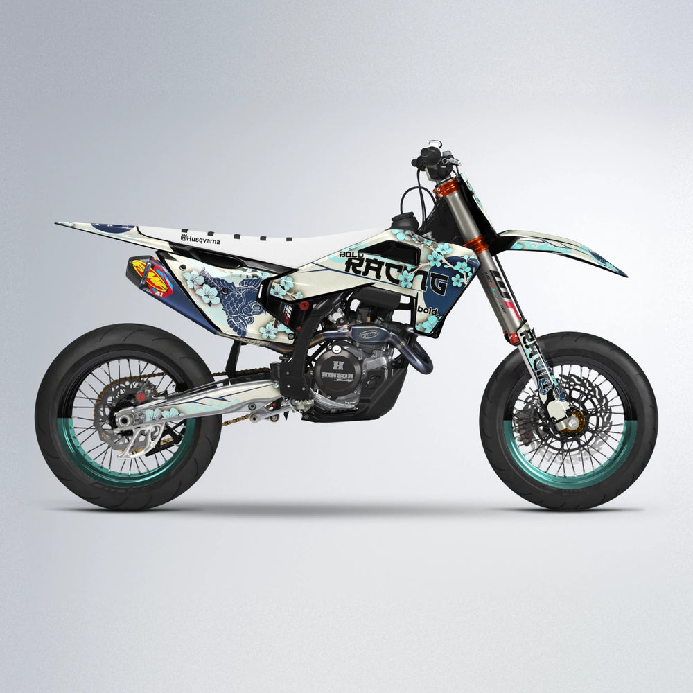 KOI Husqvarna FE/TE supermoto graphics kit in Mint