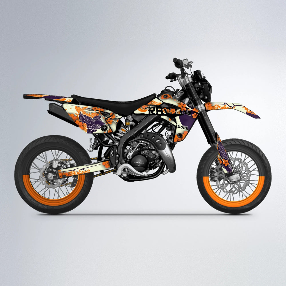KOI Rieju MRT supermoto graphics kit in Orange