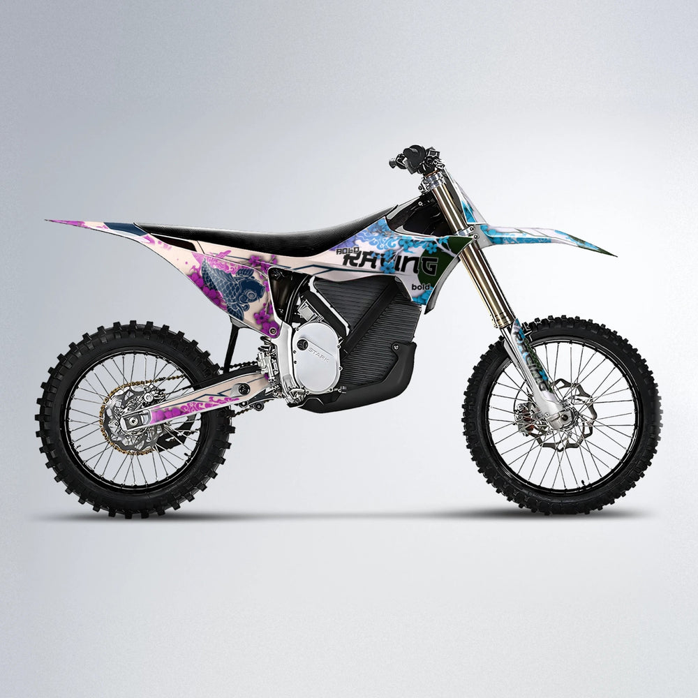 KOI Stark Varg MX motocross graphics kit in Pink & Light Blue