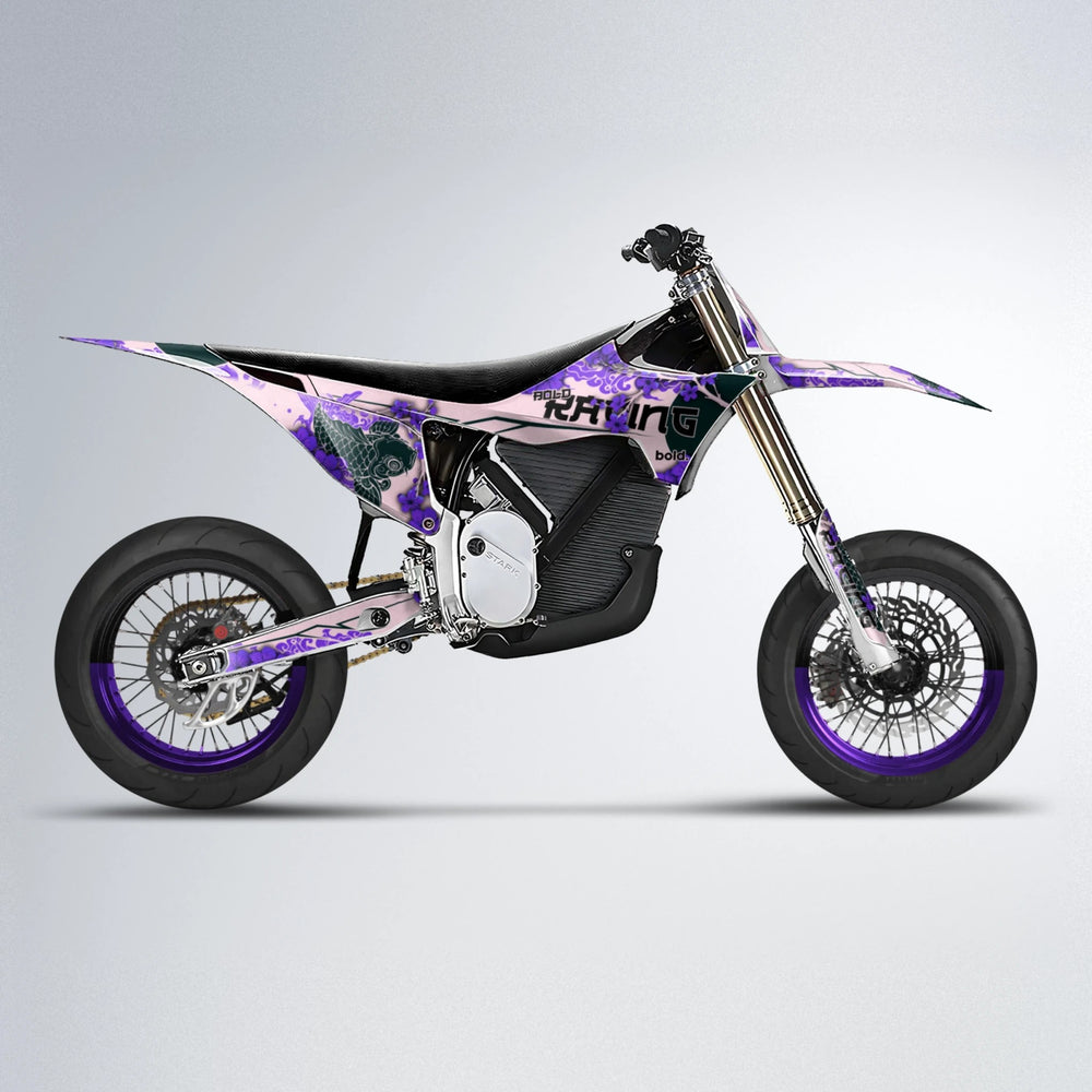 KOI Stark Varg SM supermoto graphics kit in Purple