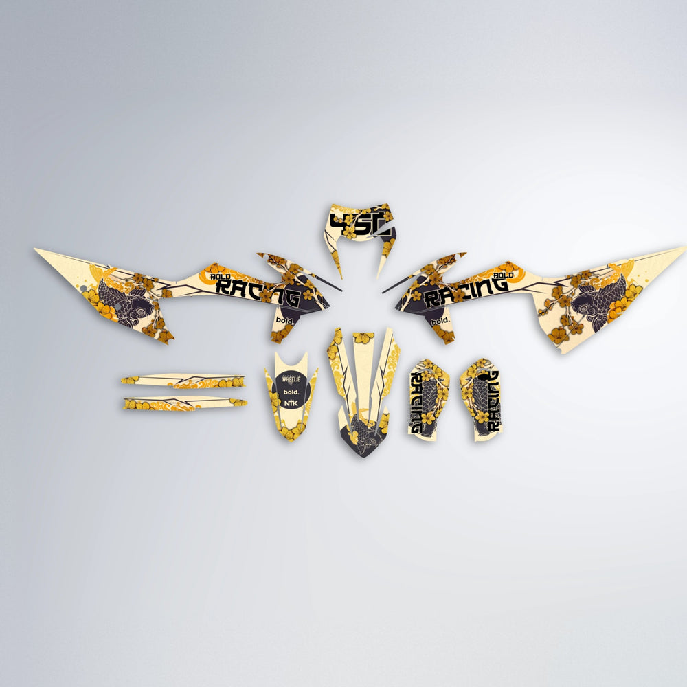 KOI graphics kit parts layout in Gold Chrome