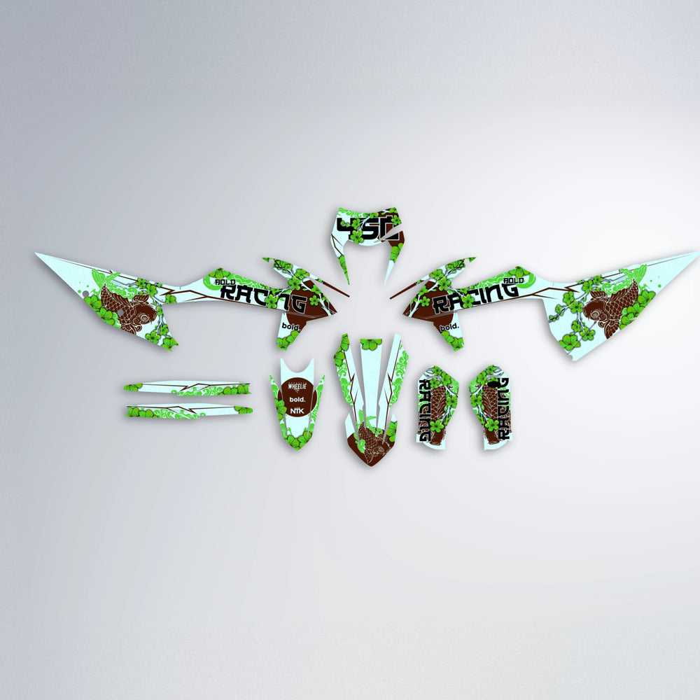 KOI graphics kit parts layout in Green