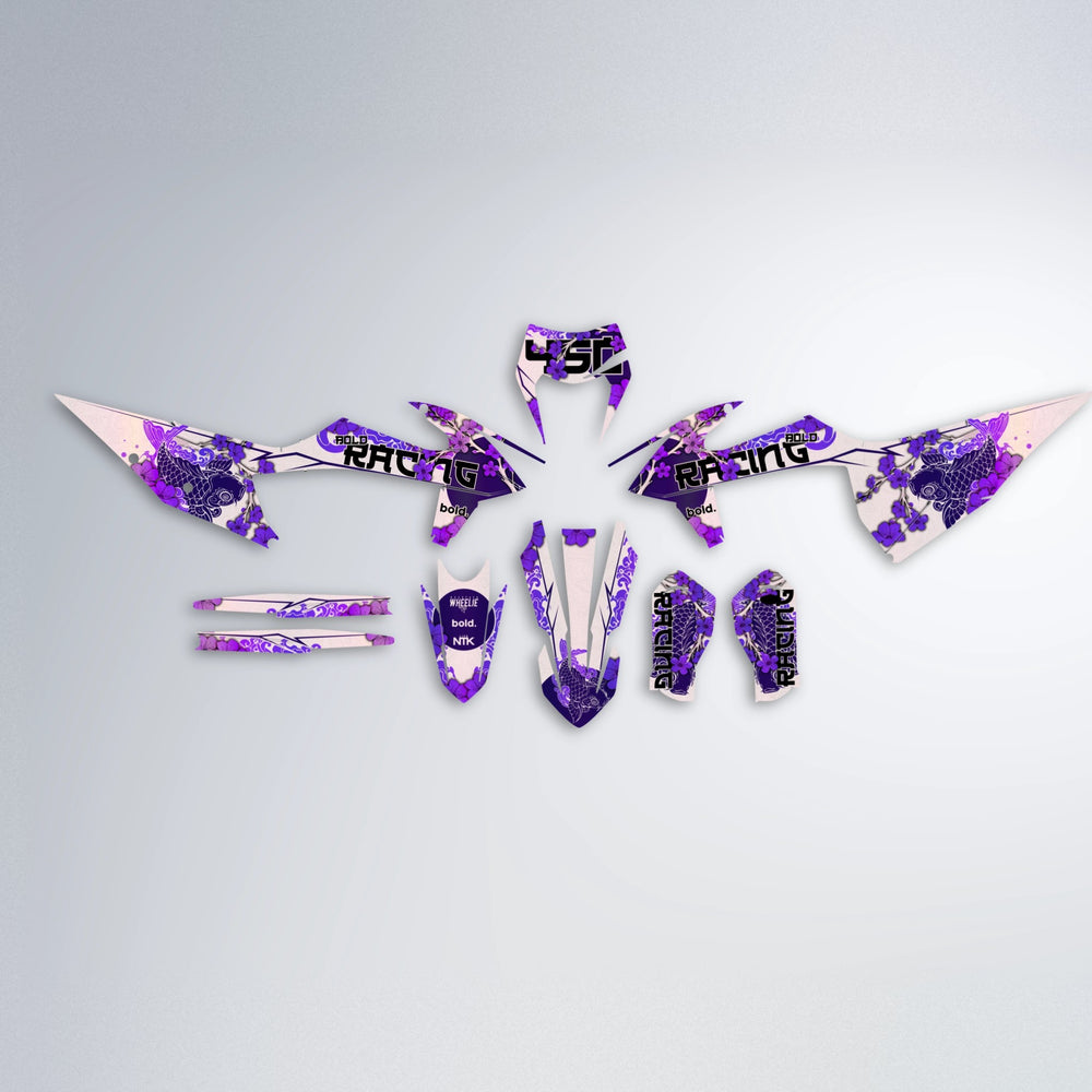 KOI graphics kit parts layout in Purple Chrome