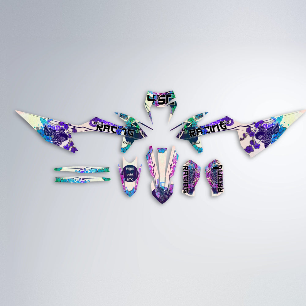 KOI graphics kit parts layout in Purple Holo