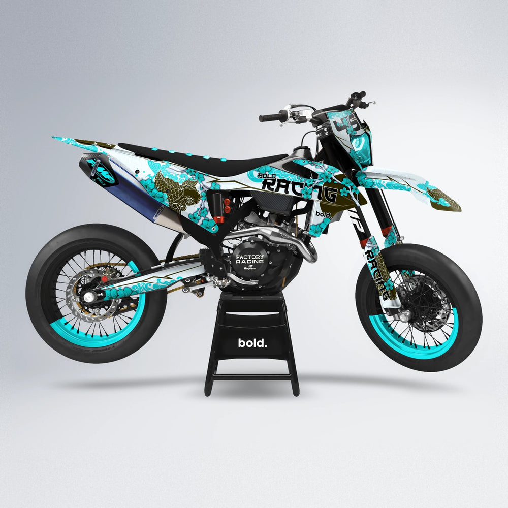 KOI supermoto graphics kit in Teal