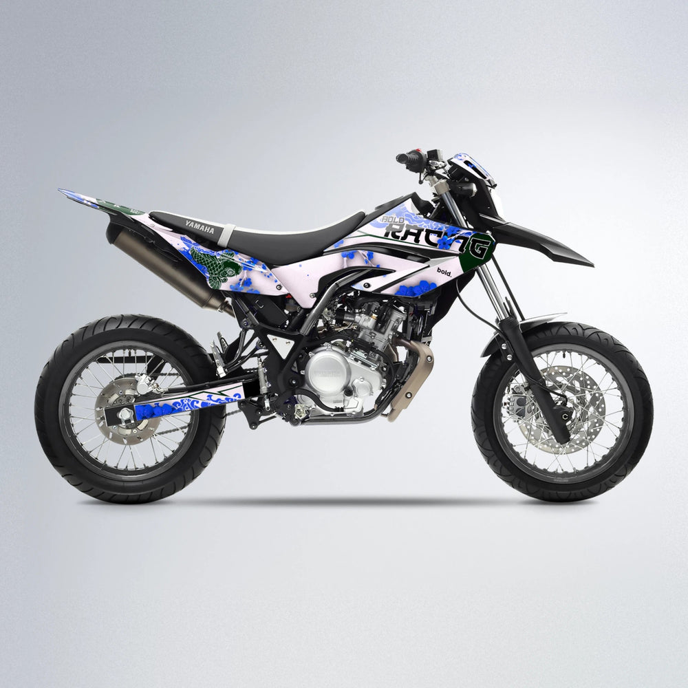 KOI Yamaha WR 125X supermoto graphics kit in Blue