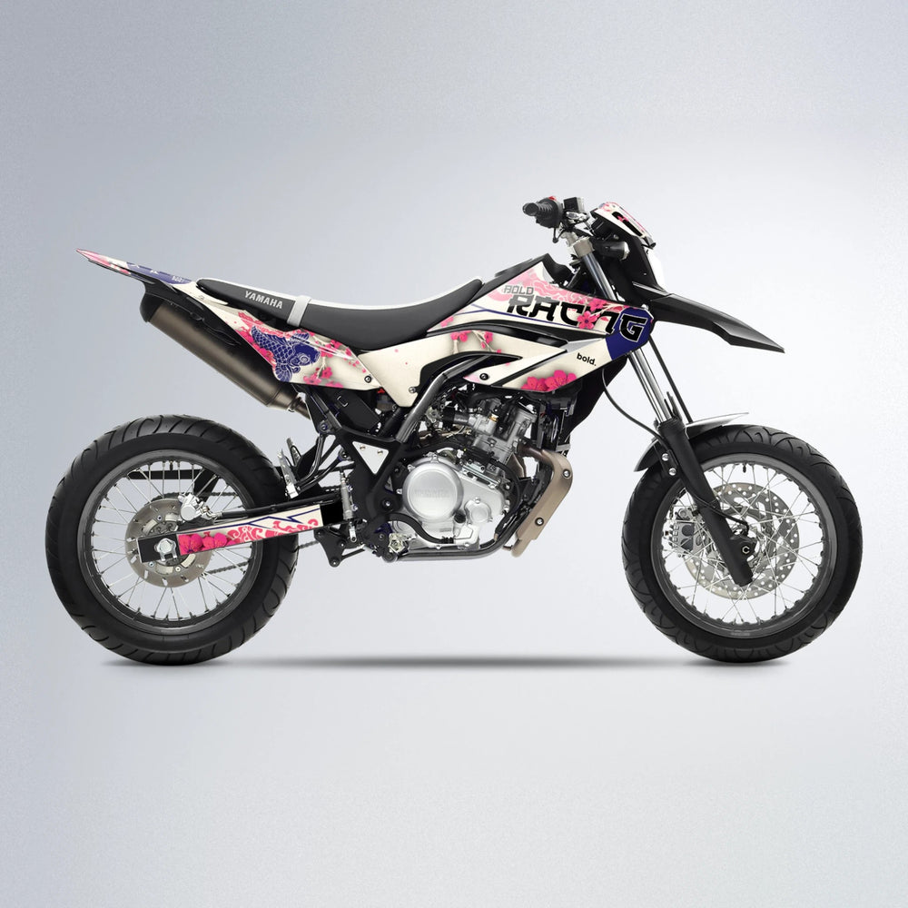 KOI Yamaha WR 125X supermoto graphics kit in Custom Colour