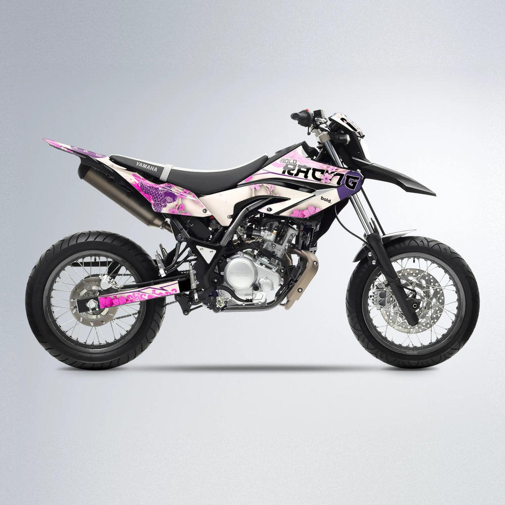 KOI Yamaha WR 125X supermoto graphics kit in Flamingo
