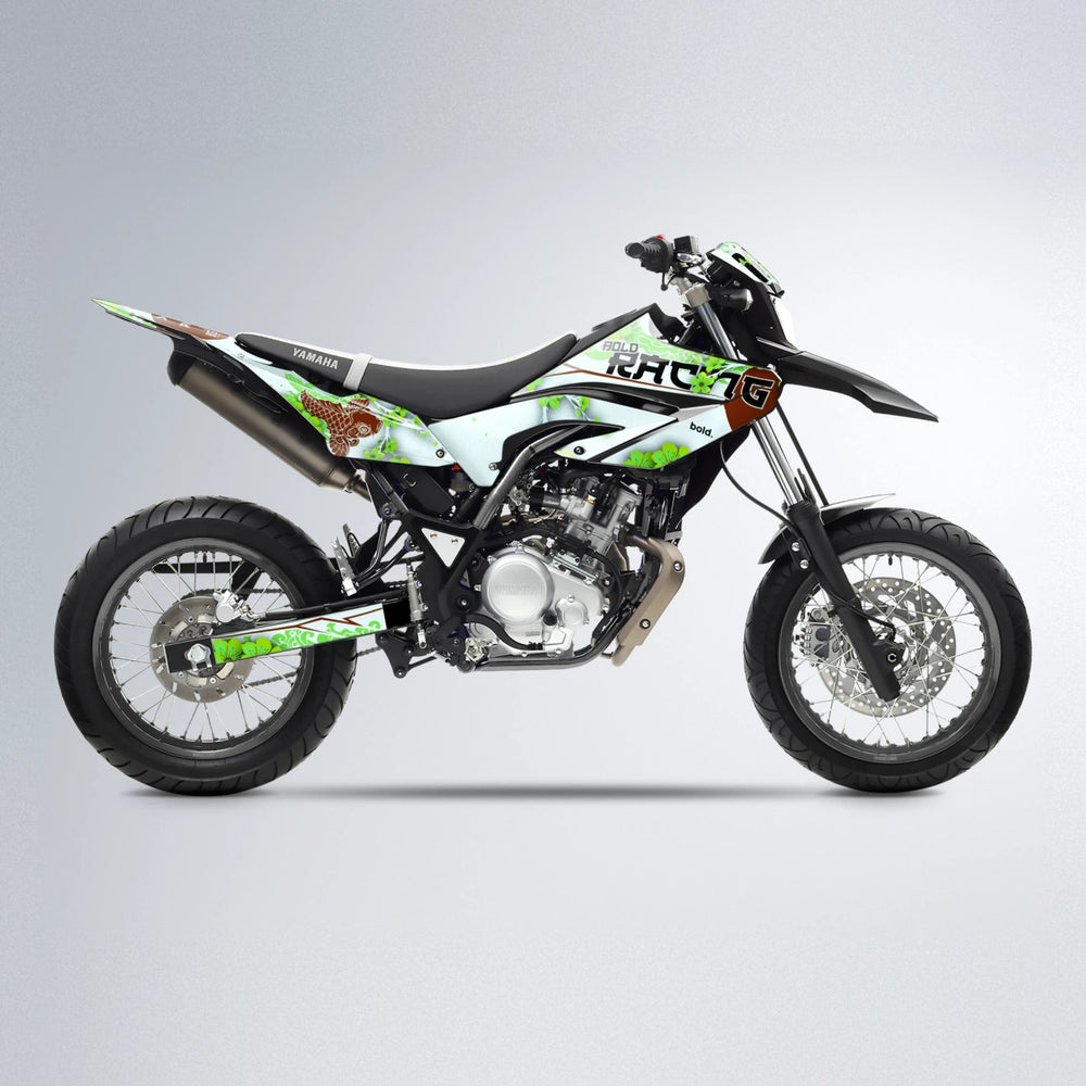 KOI Yamaha WR 125X supermoto graphics kit in Green