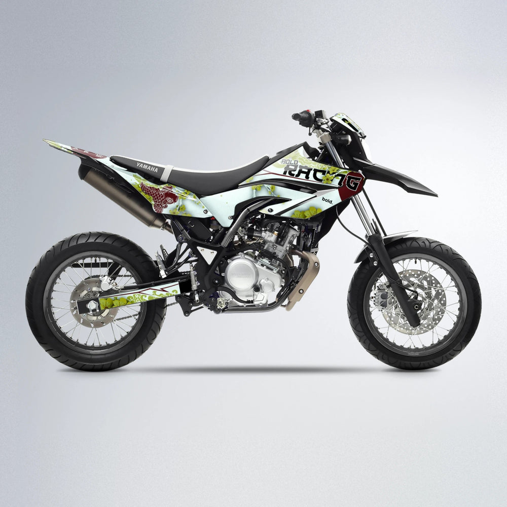 KOI Yamaha WR 125X supermoto graphics kit in Olive