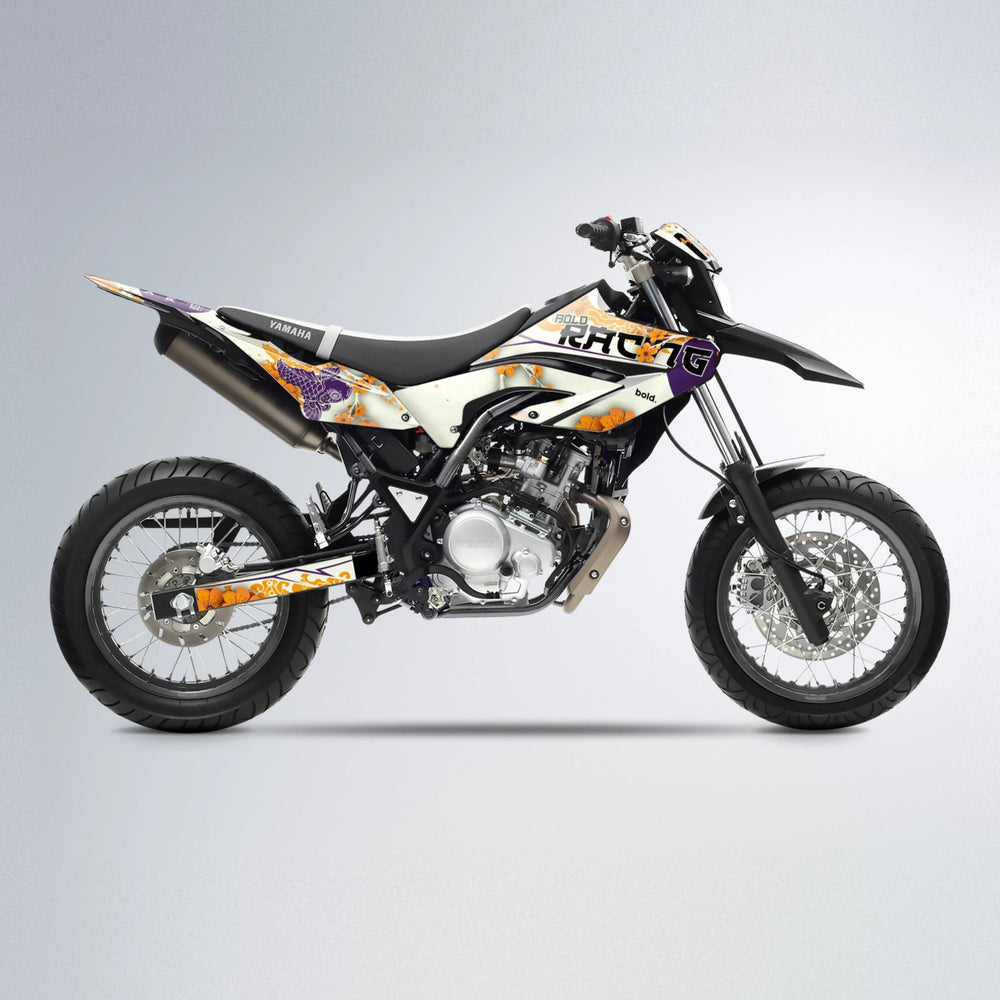 KOI Yamaha WR 125X supermoto graphics kit in Orange