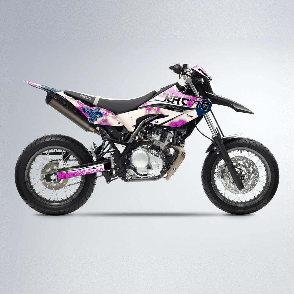 KOI Yamaha WR 125X supermoto graphics kit in Pink