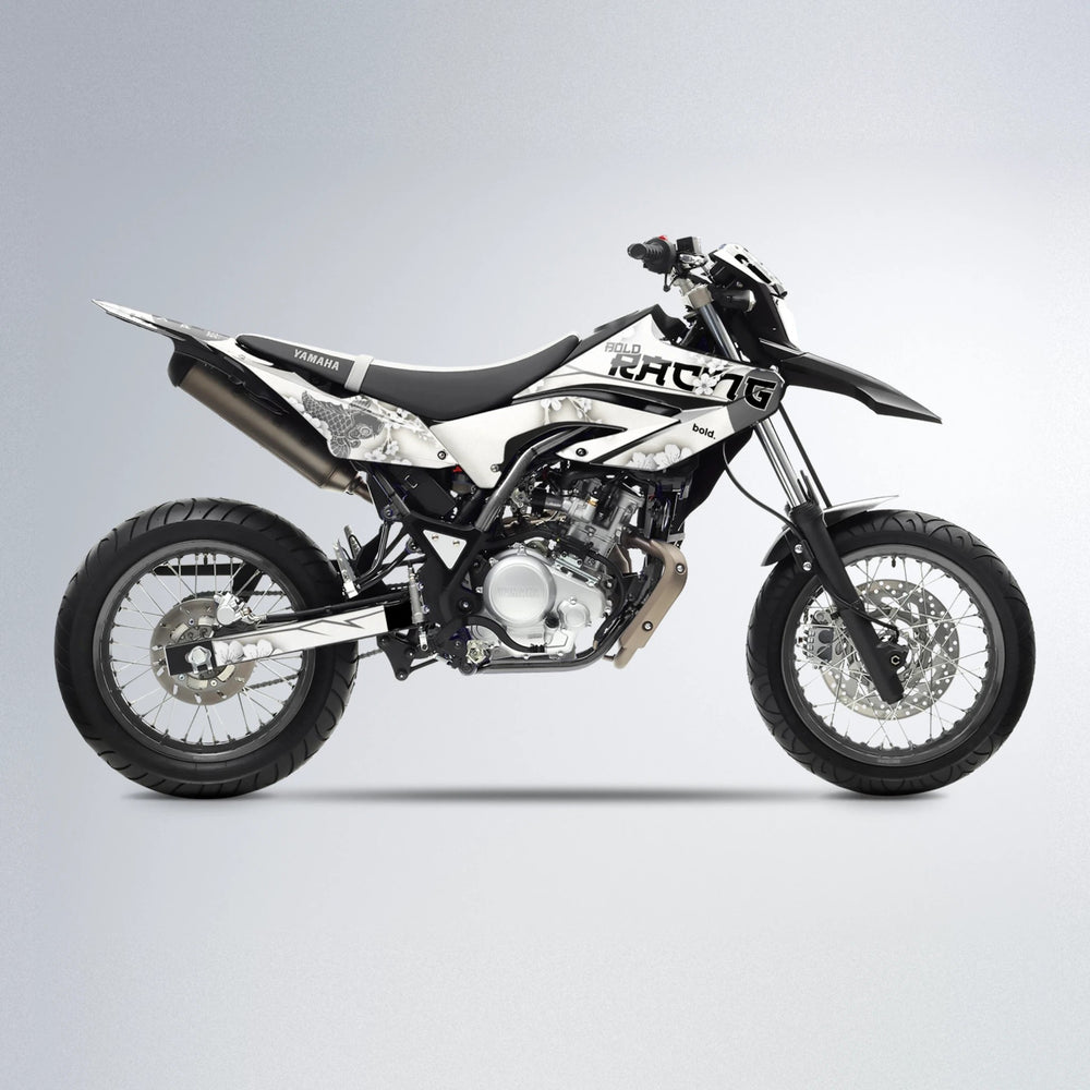 KOI Yamaha WR 125X supermoto graphics kit in White