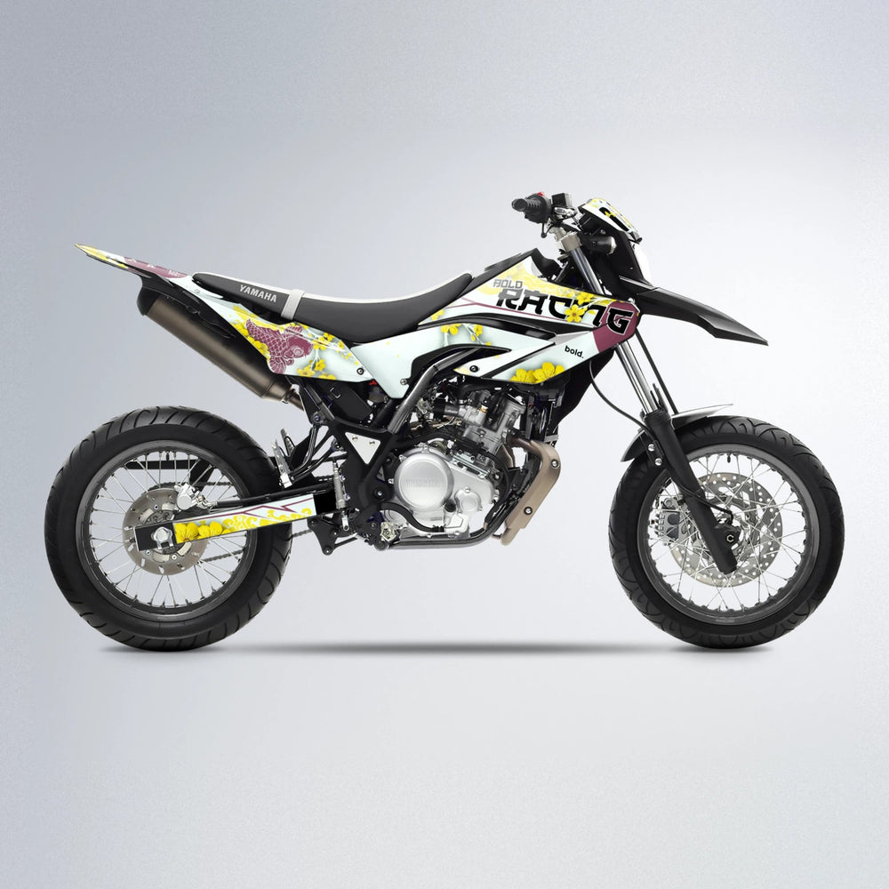 KOI Yamaha WR 125X supermoto graphics kit in Yellow