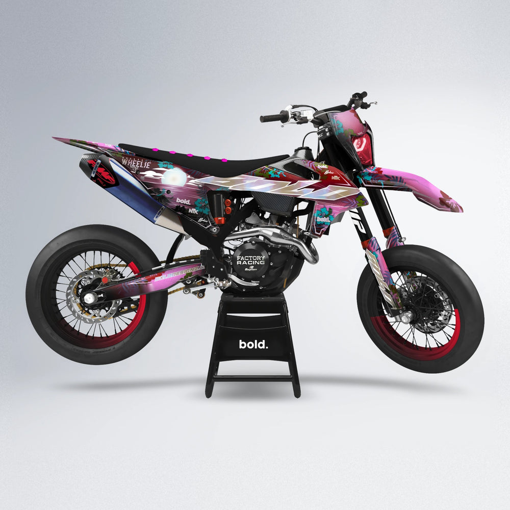 LAGOON supermoto graphics kit in Black & Red