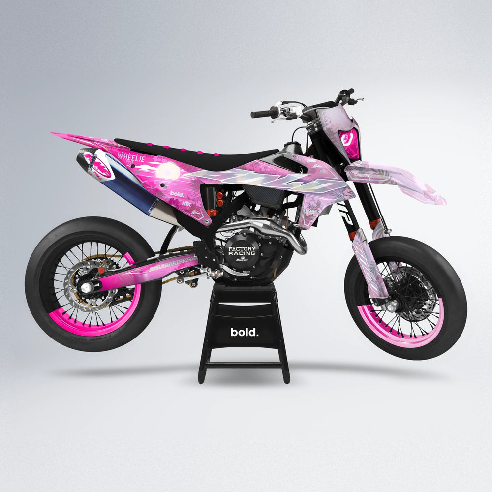 LAGOON supermoto graphics kit in Flamingo