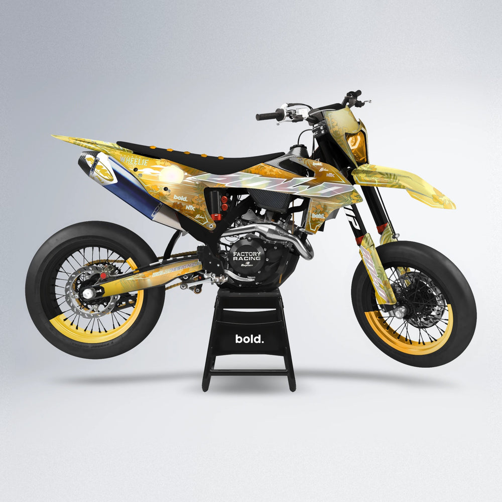 LAGOON supermoto graphics kit in Gold Chrome