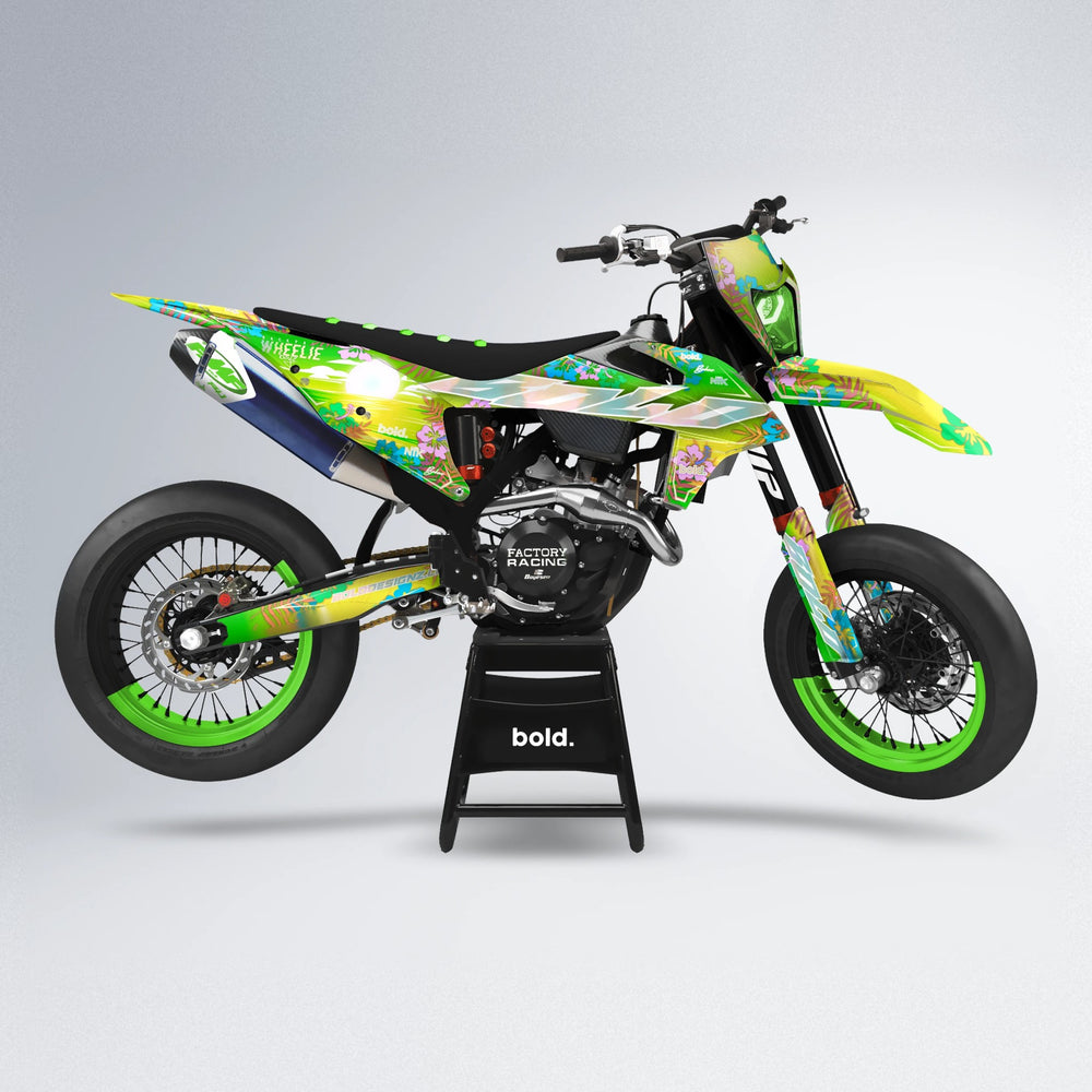 LAGOON supermoto graphics kit in Green
