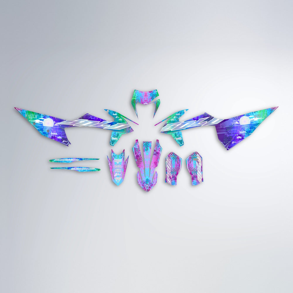 LAGOON graphics kit parts layout in Purple Holo